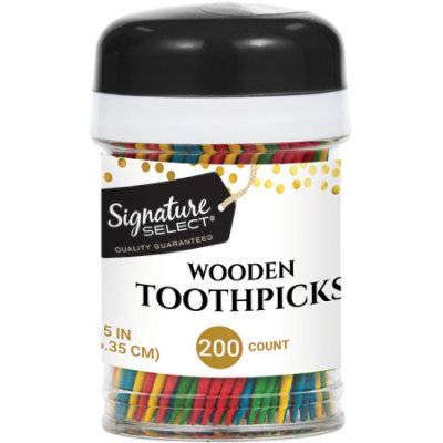 Signature Select Toothpicks Multicolored - 200 Count