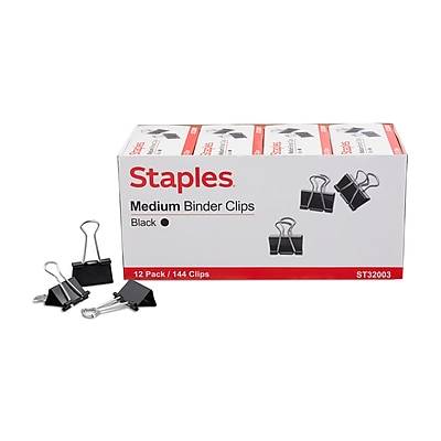 Staples Binder Clips 32003 (medium/black)