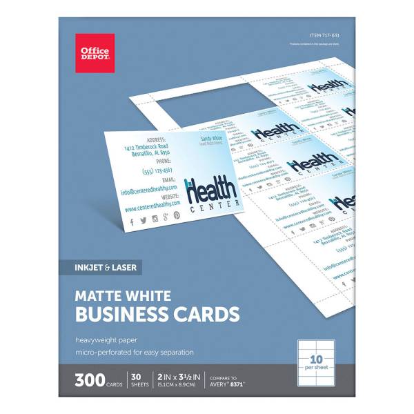 Office Depot Matte Business Cards (300 ct)