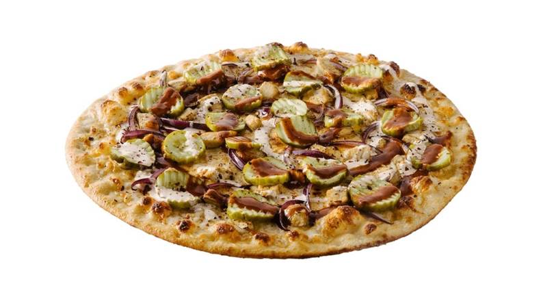 Order 12" Nashville Hot Chicken & Pickles food online from Zalat Pizza store, Arlington on bringmethat.com