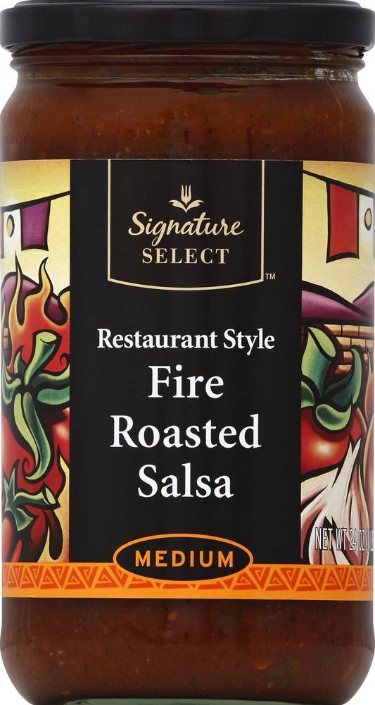 Signature Select Restaurant Style Medium Fire Roasted Salsa (1.5 lbs)