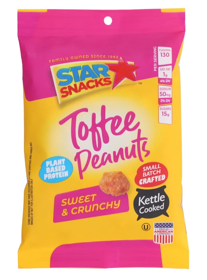 Star Snacks Kettle Cooked Toffee Peanuts, 1-ct.