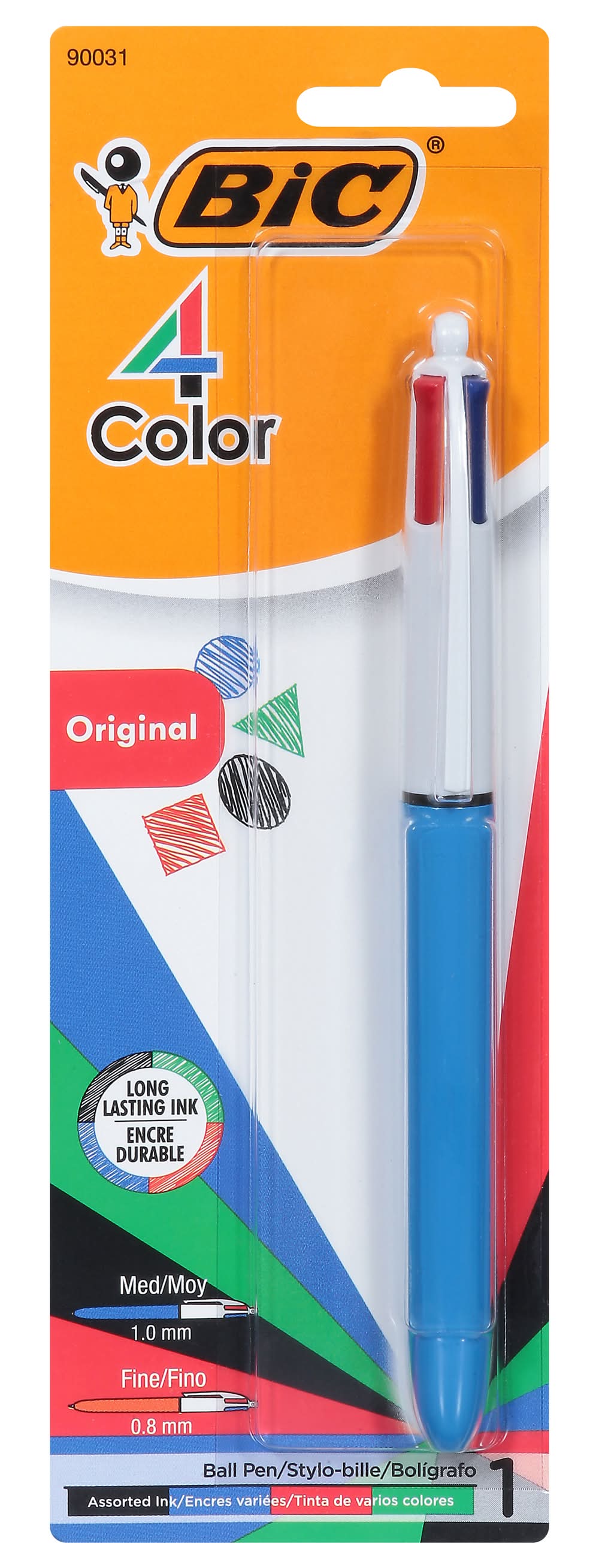 BiC 4 Color Retractable Medium Ball Pen (1.6 oz)