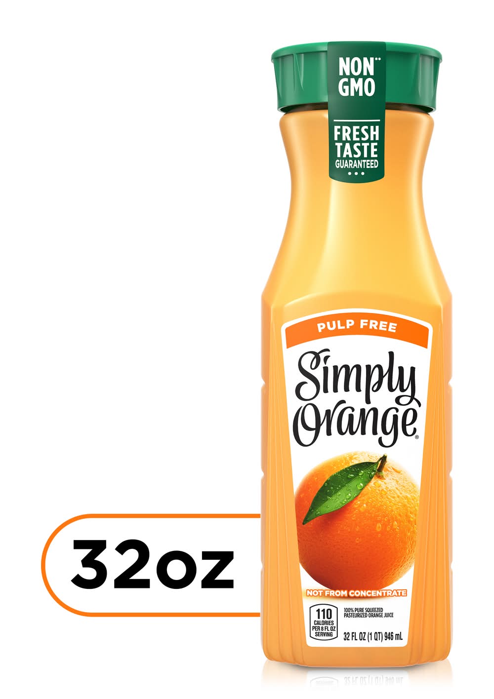 Simply 100% Pulp Free Orange Juice (32 fl oz)