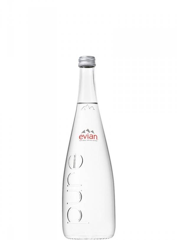 Evian - Water, Glass, 750 mL, 12 Pk (1X12|1 Unit per Case)