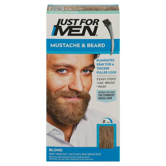Just For Men Mustache & Beard Easy Brush-In Color Blond M-10/15