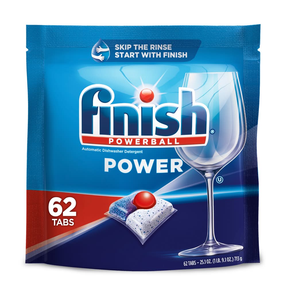 Finish Power Automatic Dishwasher Detergent (25.1 oz, 62 ct)