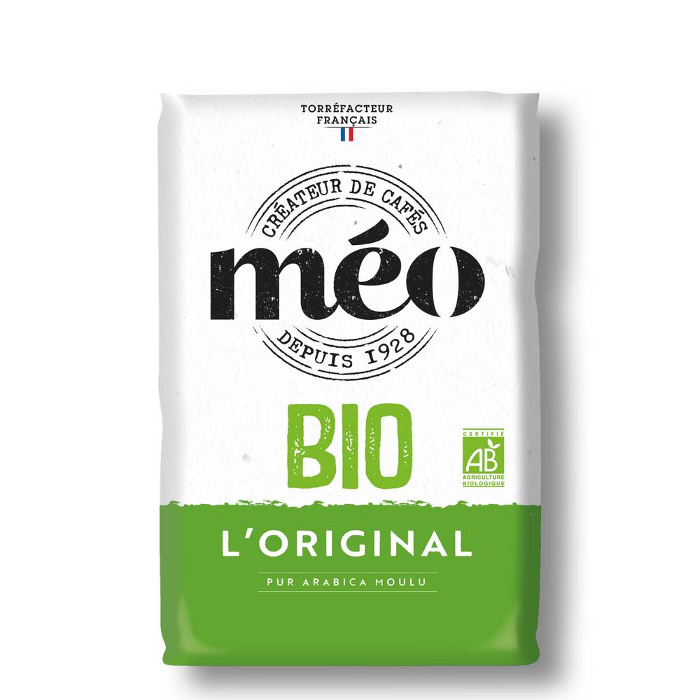 Cafés Méo - Café moulu pur arabica biologique (500g)