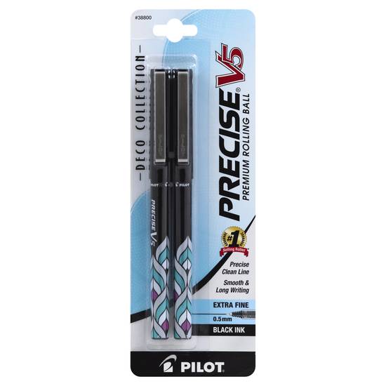 Pilot Precise V5 Extra Fine 0.5 mm Black Ink Pens (2 ct)