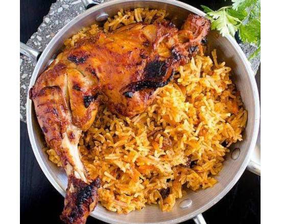 Kabsa Rice (Veggie Salad, Raita)
