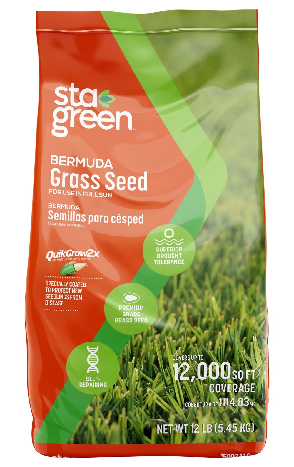 Sta-Green QuikGrow2x Full Sun 12-lb Bermuda Grass Seed