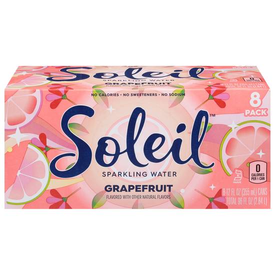 Soleil Grapefruit Sparkling Water (8 ct,12 fl oz)