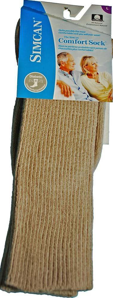 Simcan Comfort Mid Calf Socks Large Sand (1.0 pr)