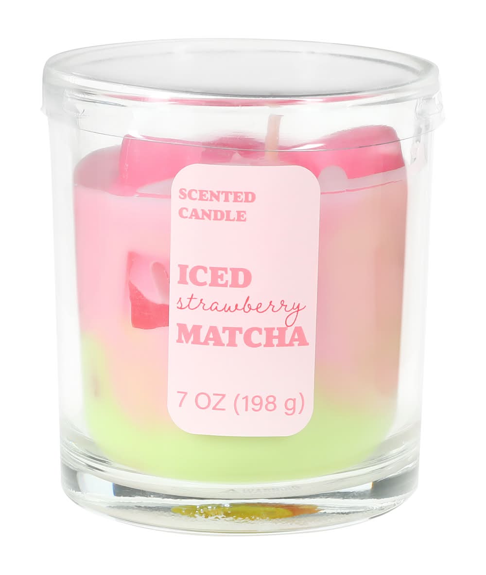 Iced Matcha Scented Candle 7oz Strawberry Matcha