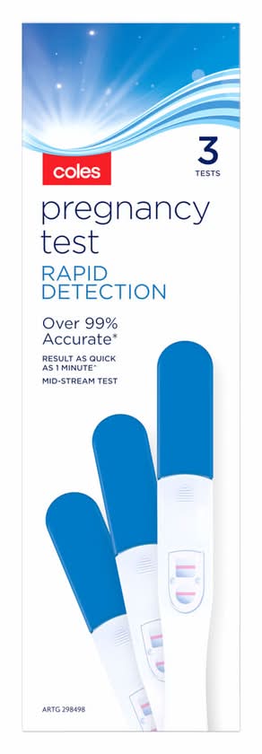 Coles Rapid Detection Midstream Pregnancy Test (3 pack)