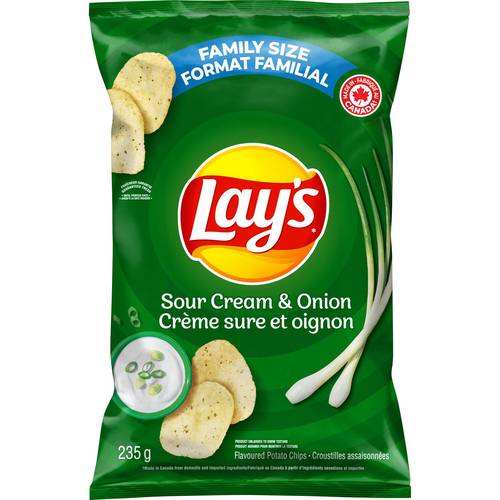 Lay's Potato Chips Sour Cream & Onion 235 g