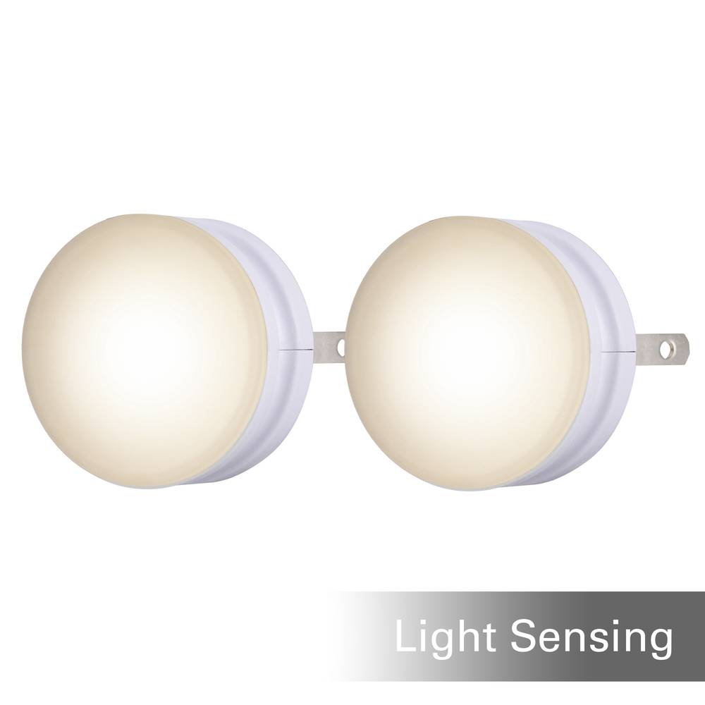 Enbrighten 2-Pack White LED Auto On/Off Night Light | 57069-T1