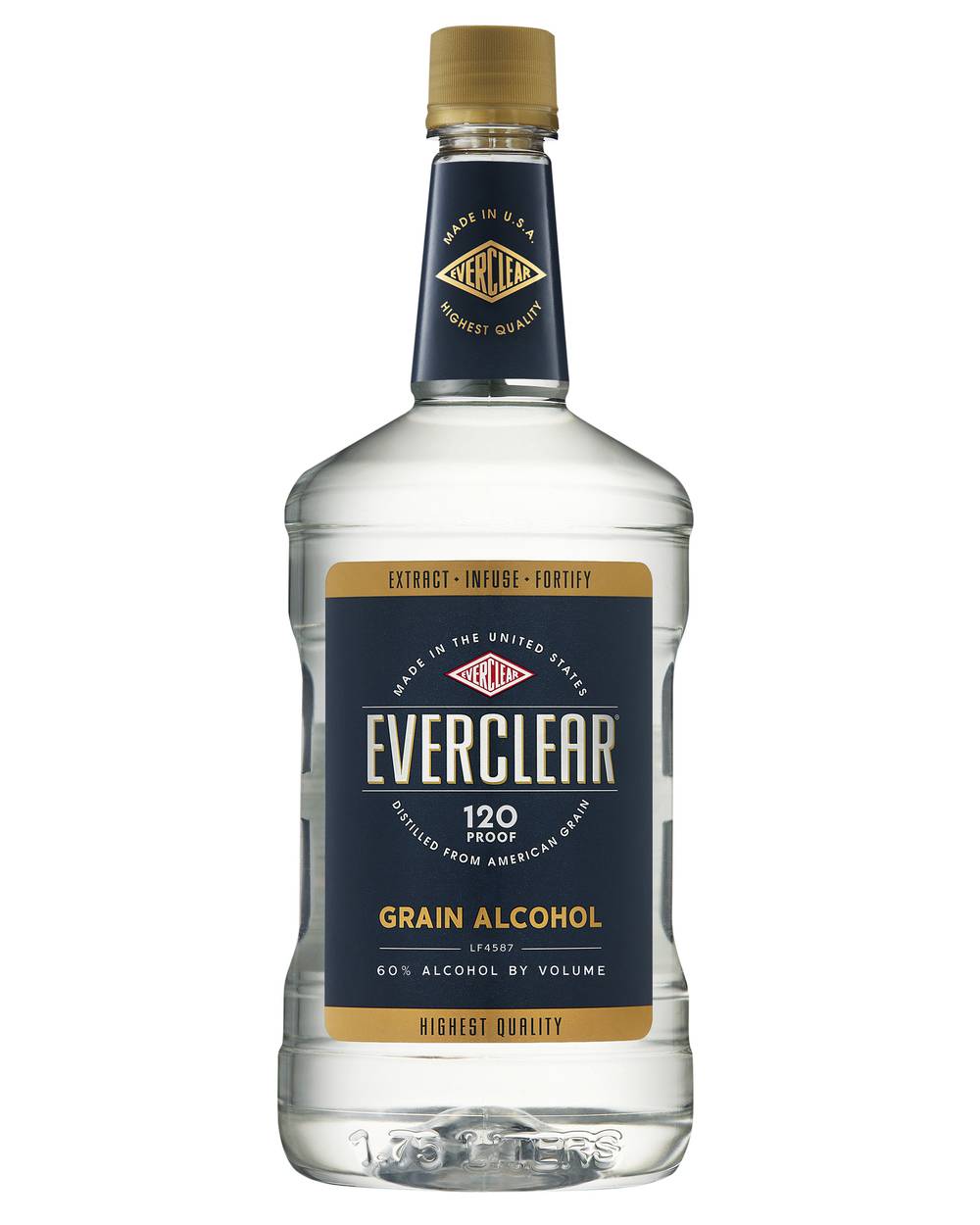 Everclear 120 Proof Grain Alcohol Liquor (1.75 L)