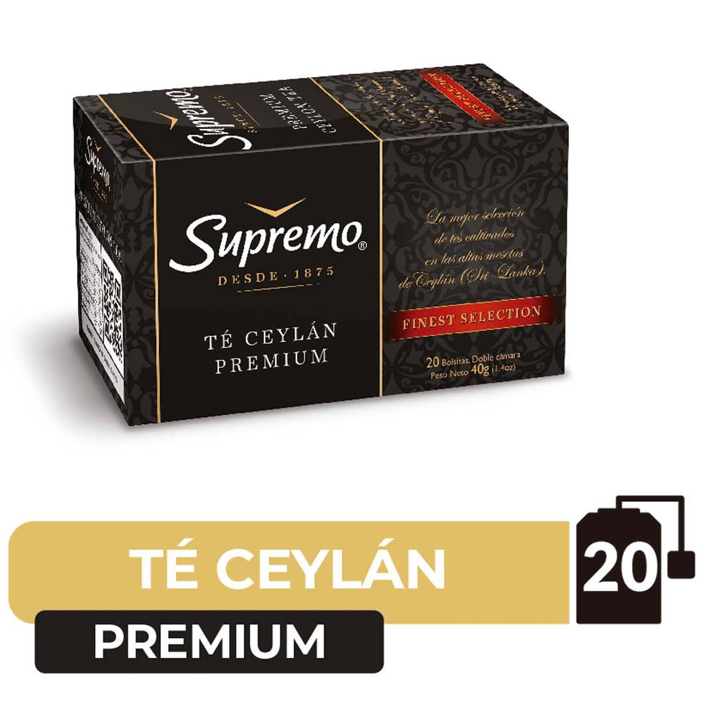 Supremo té ceylán premium (caja 20 u)