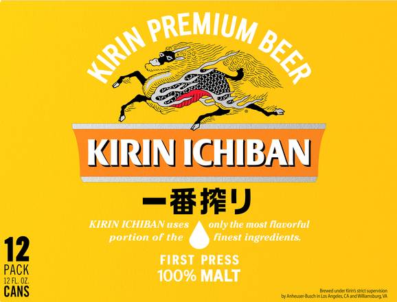 Kirin Ichiban Japanese Lager Beer (12 ct, 12 fl oz)