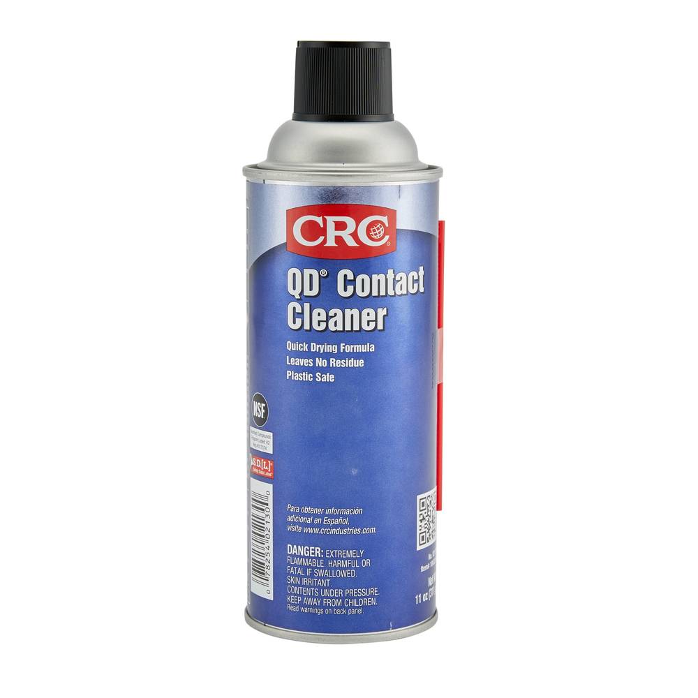 CRC QD Contact Cleaner 11 oz. - Fast Evaporating, Residue-Free, Safe for Electronics - NSF K2 Registered | 02130