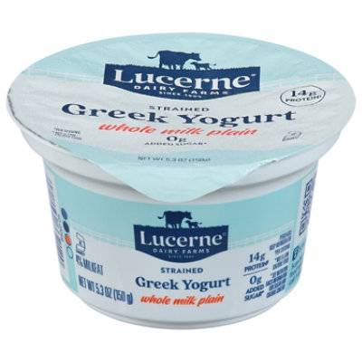Lucerne Greek Yogurt Whole Plain Milk - 5.3 Oz