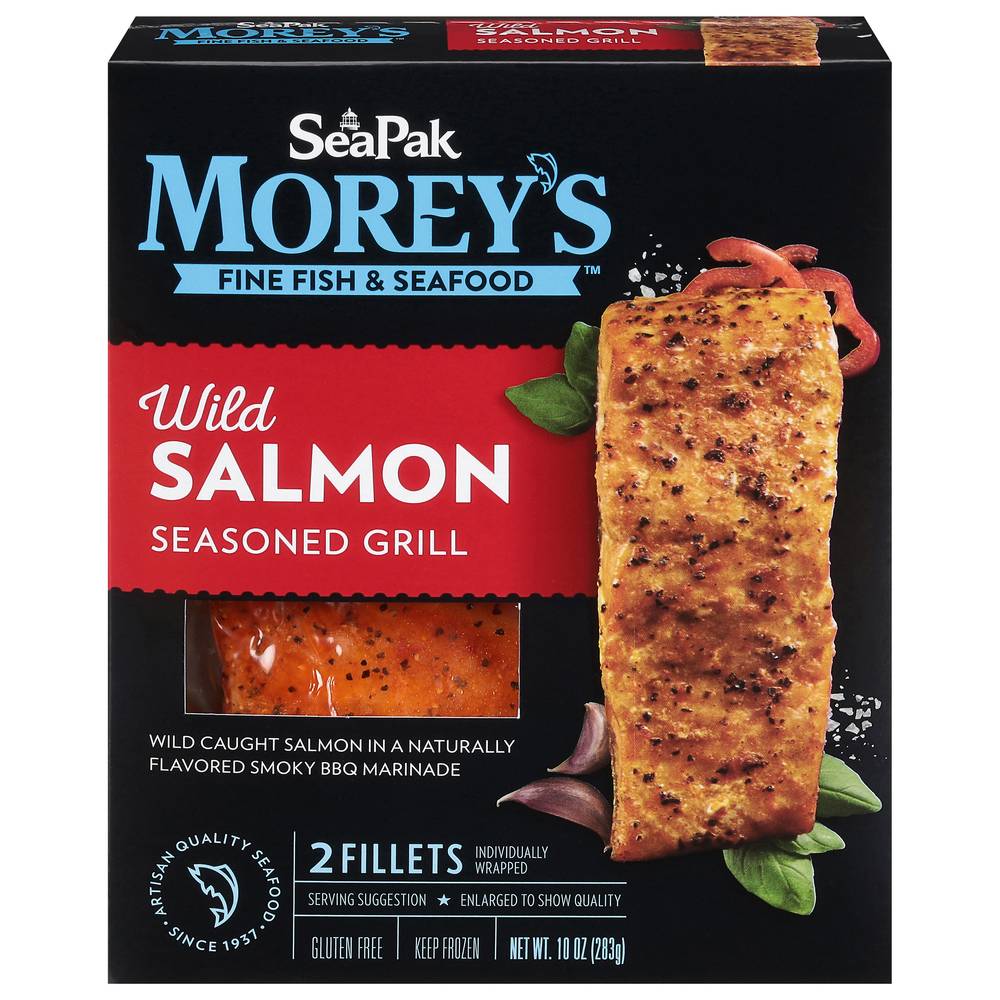 SeaPak Morey's Seasoned Grill Wild Salmon Fillets (10 oz, 2 ct)