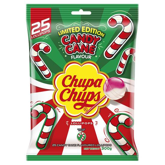 Chupa Chups Limited Edition Candy Cane Bag (25 pack), Delivery Near You