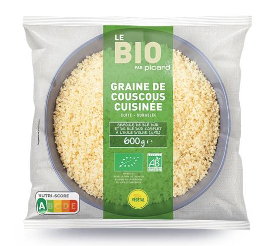 Graine de couscous cuisinée à l'huile d'olive, bio
