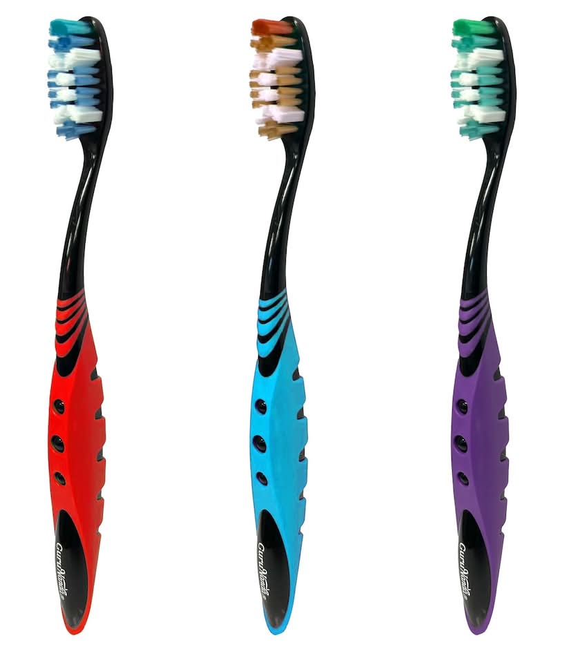 GuruNanda Smile Clean Soft Big Bristle Toothbrush, Assorted