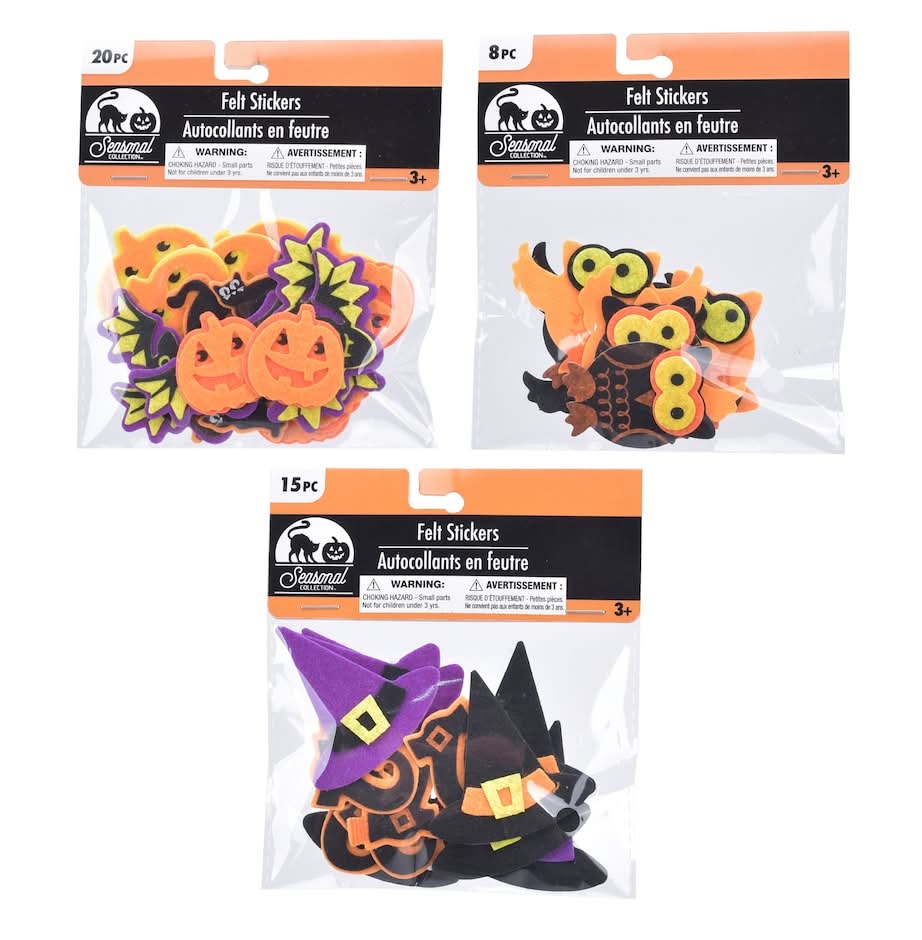 Crafters Square Felt Assorted Halloween Stickers Set