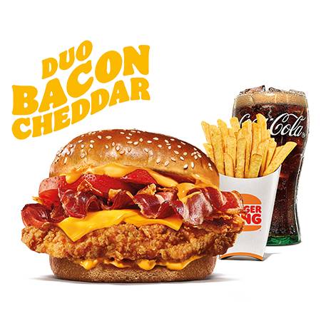 DUO BACON CHEDDAR CHICKEN KING MENU