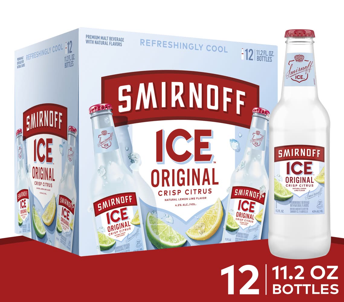Smirnoff Ice Original Malt Beverage, Crisp Citrus (12 x 11.2 fl oz)