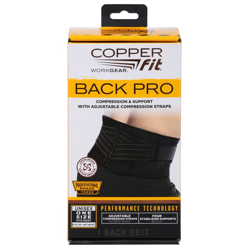 Copper Fit Workgear Unisex Back Pro Compression & Support Belt