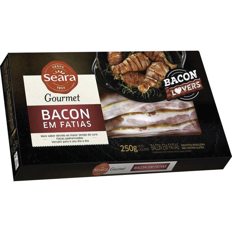 Seara bacon defumado gourmet em fatias (250 g)