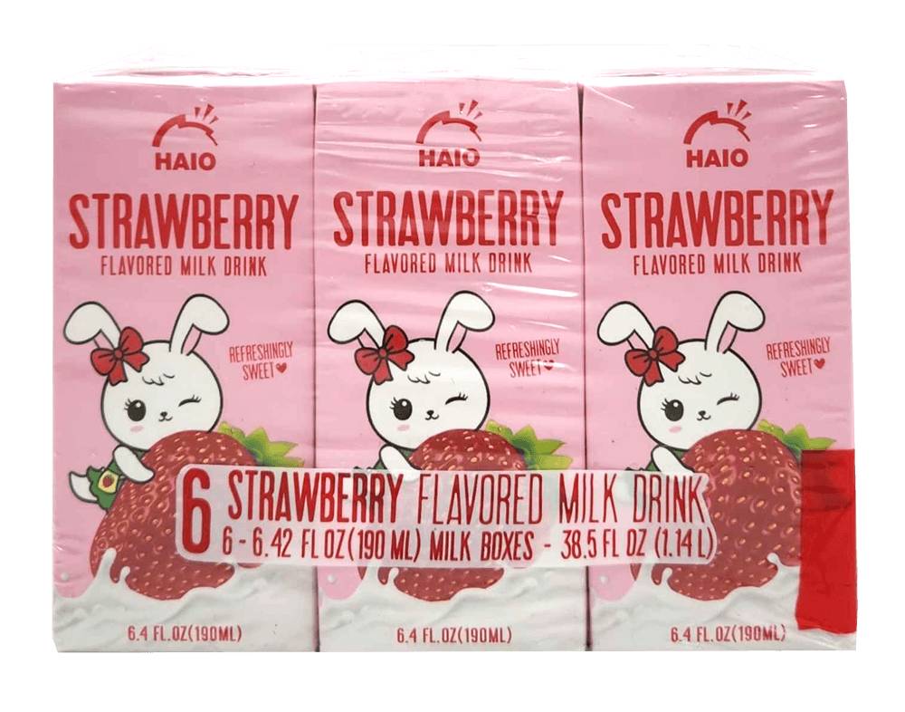 Haio Milk Drink, Strawberry (6 x 6.4 fl oz)