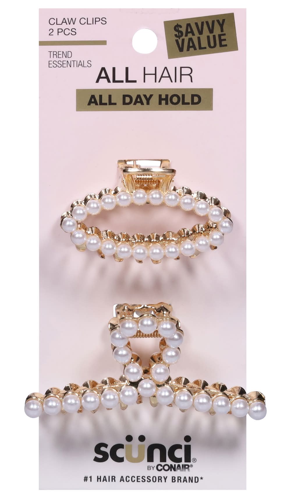 Scunci Real Style Claw Hair Clips (2 ct)