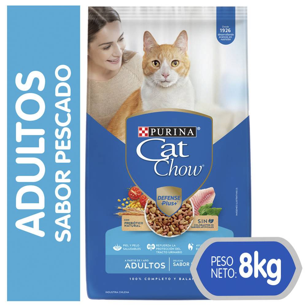 Cat chow alimento gato adulto pescado (bolsa 8 kg)