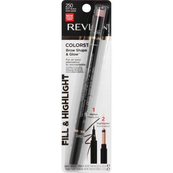 Revlon Brow Shape & Glow Marker Soft Black 250 (1 marker)