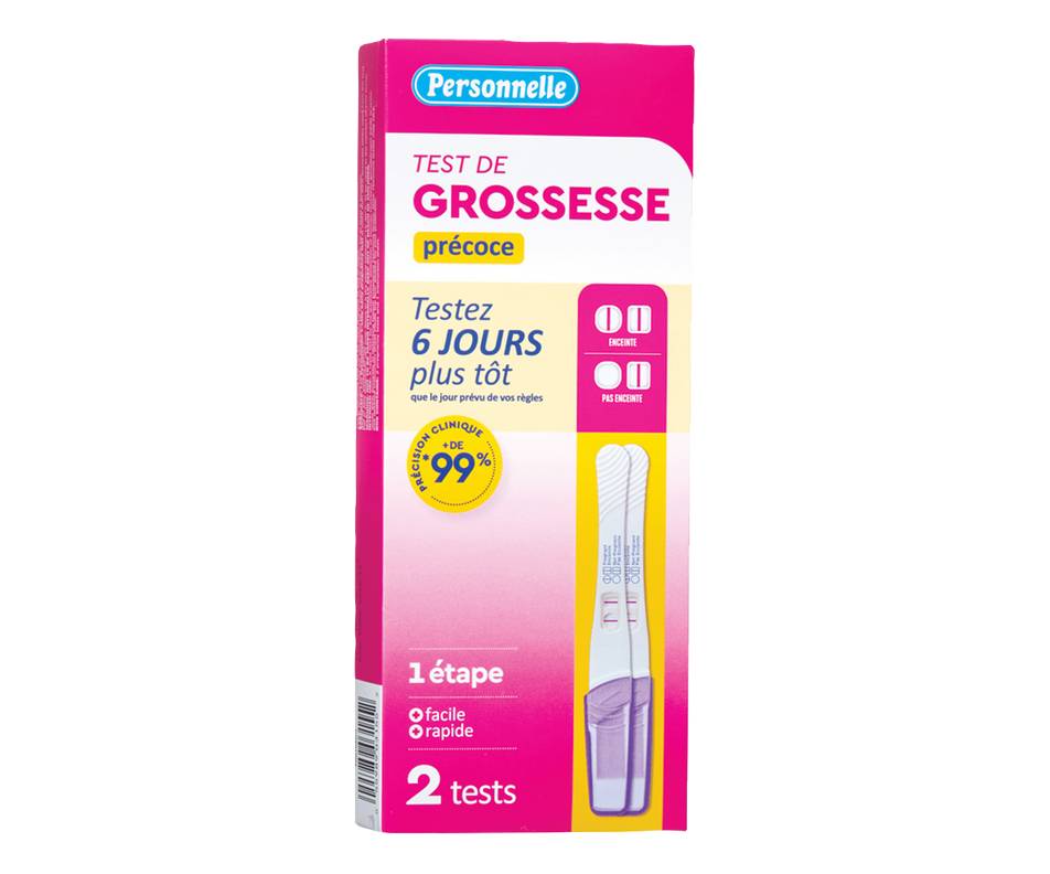 Personnelle pers test de grossesse precoce (2 unités)