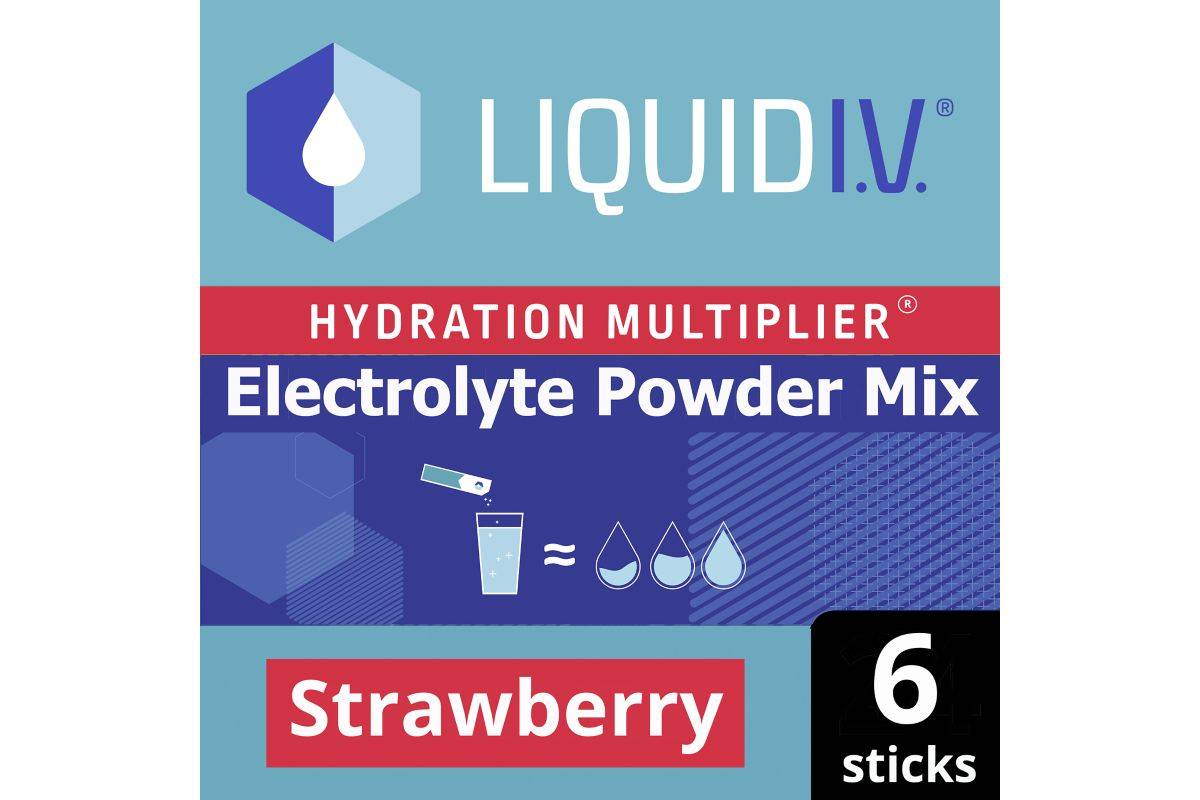 Liquid I.V. Hydration Multiplier Electrolyte Powder Mix Strawberry (6 Sachets)