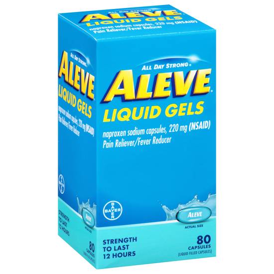 Aleve All Day Strong Liquid Gels 200 mg Pain Reliever (80 ct)