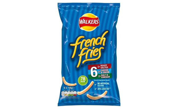 Walkers French Fries Variety Multipack Snacks 6 pack (106984)