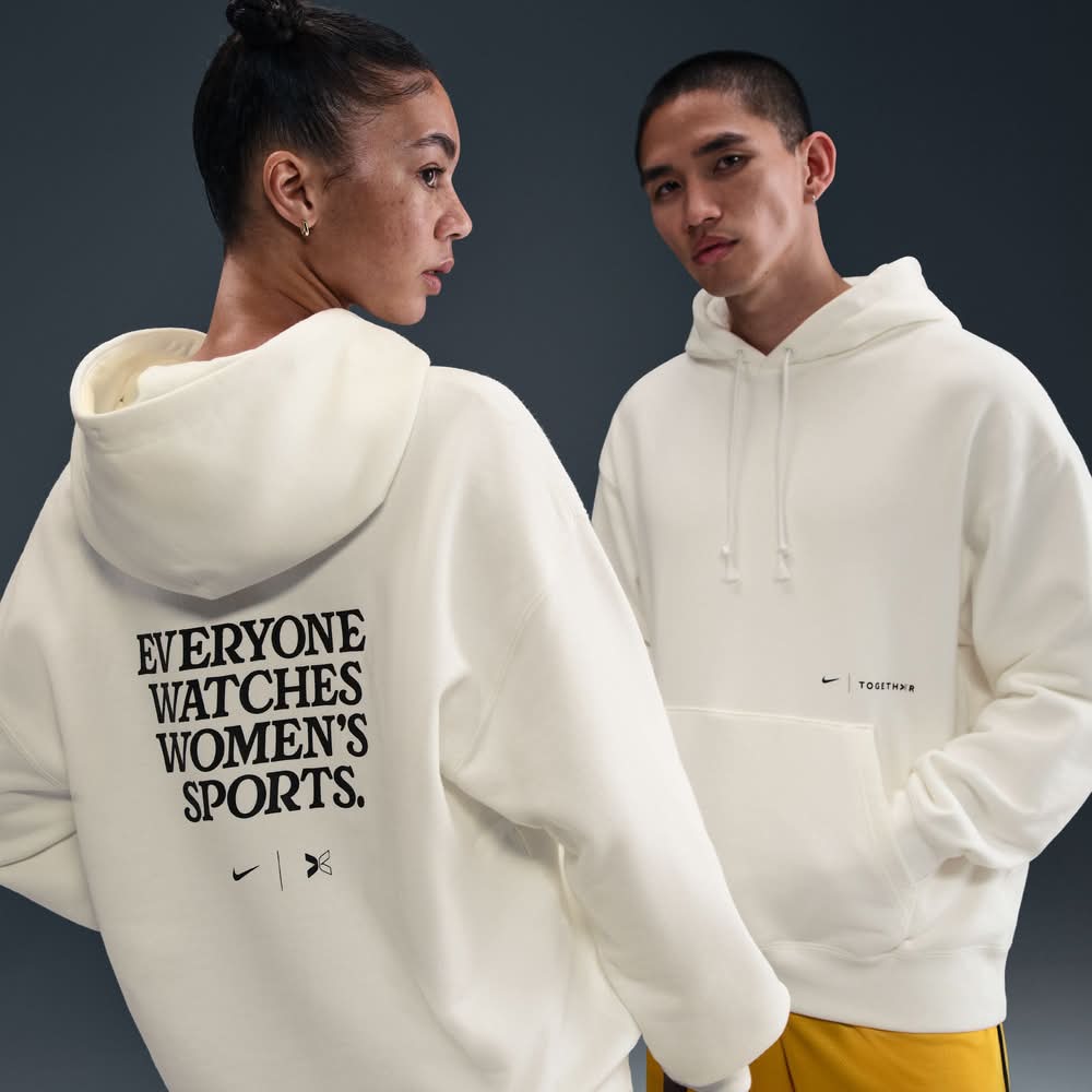 Nike by TOGETHXR Everyone Watches Women's Sports Pullover Hoodie (Sail, L)