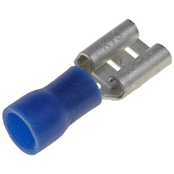 16-14 Gauge Female Disconnect, .250 In., Blue