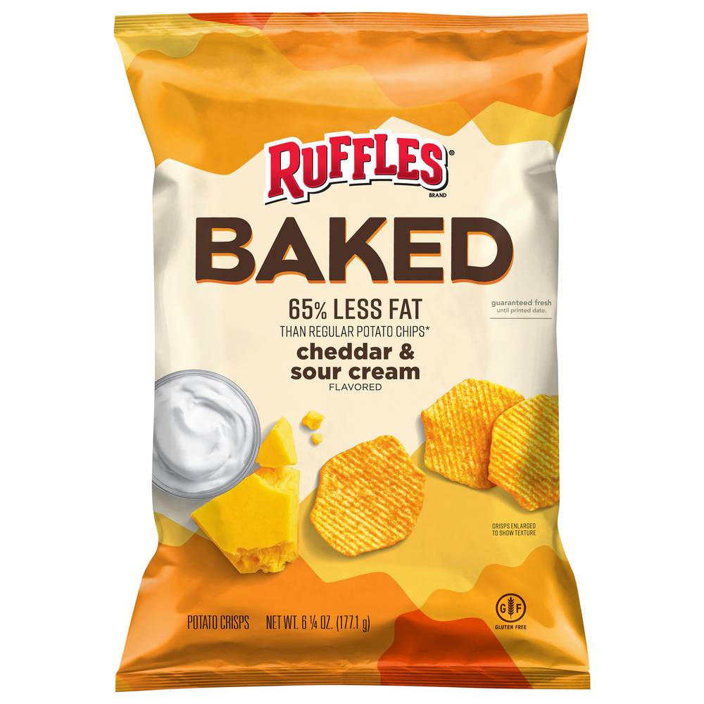 Ruffles Baked Potato Crisps, Cheddar and Sour Cream (6.25 oz)