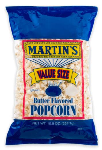 Martin�s - Butter Flavored Popcorn Value Size - 10.5oz (1 Unit per Case)