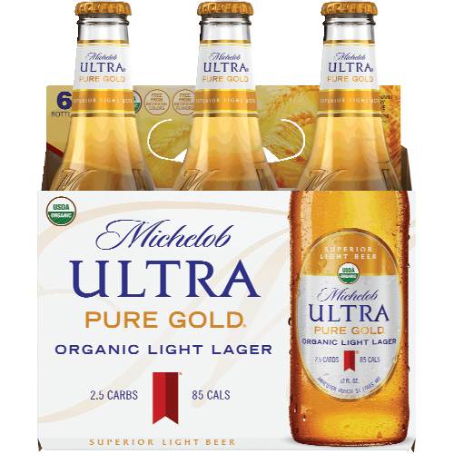 Michelob Ultra Pure Gold 6 Pack Bottles