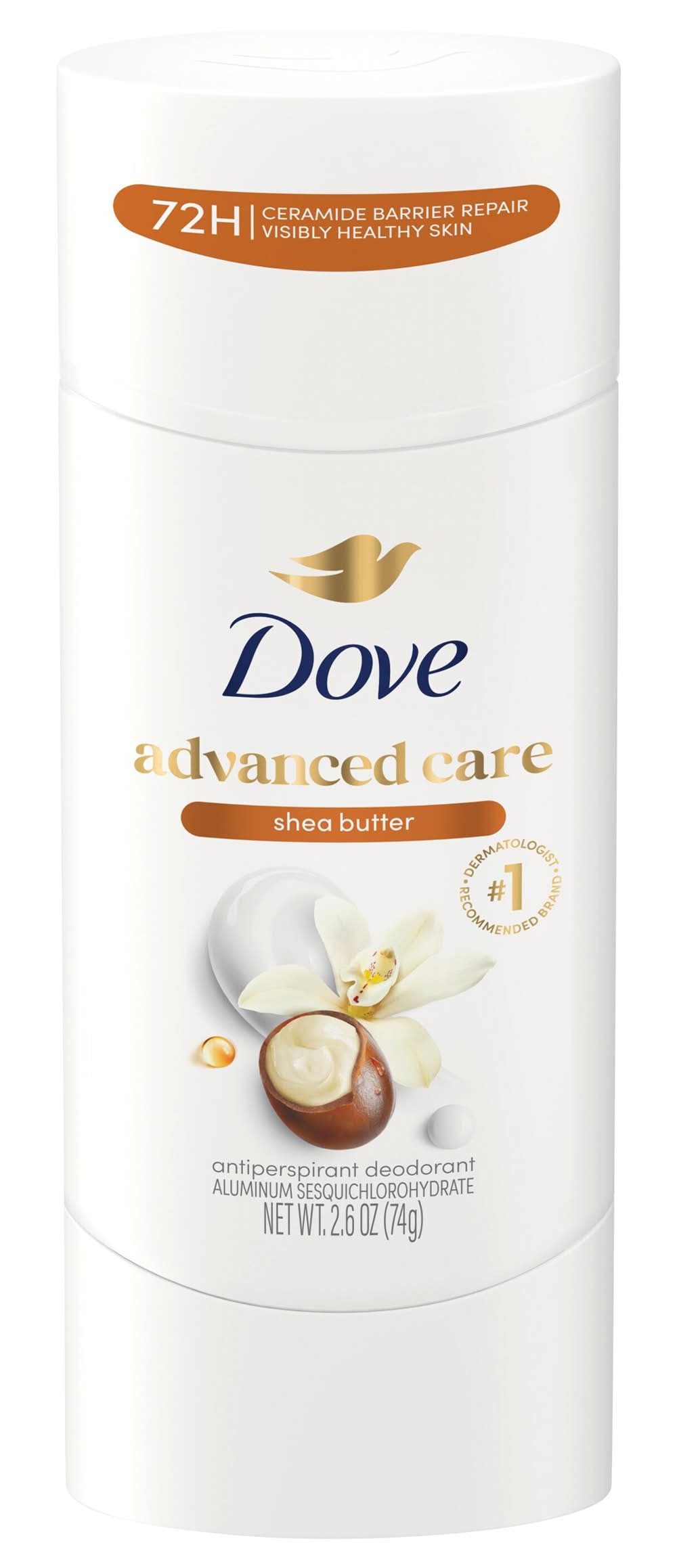 Dove Advanced Care Antiperspirant Deodorant Stick, Shea Butter (2.6 oz)