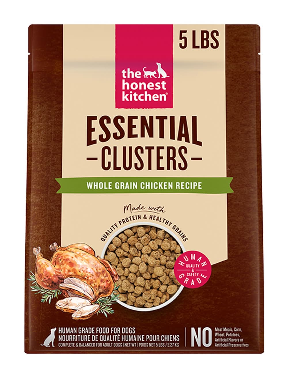 The Honest Kitchen Essential Clusters Adult Dry Dog Food - Chicken (Size: 5 Lb)